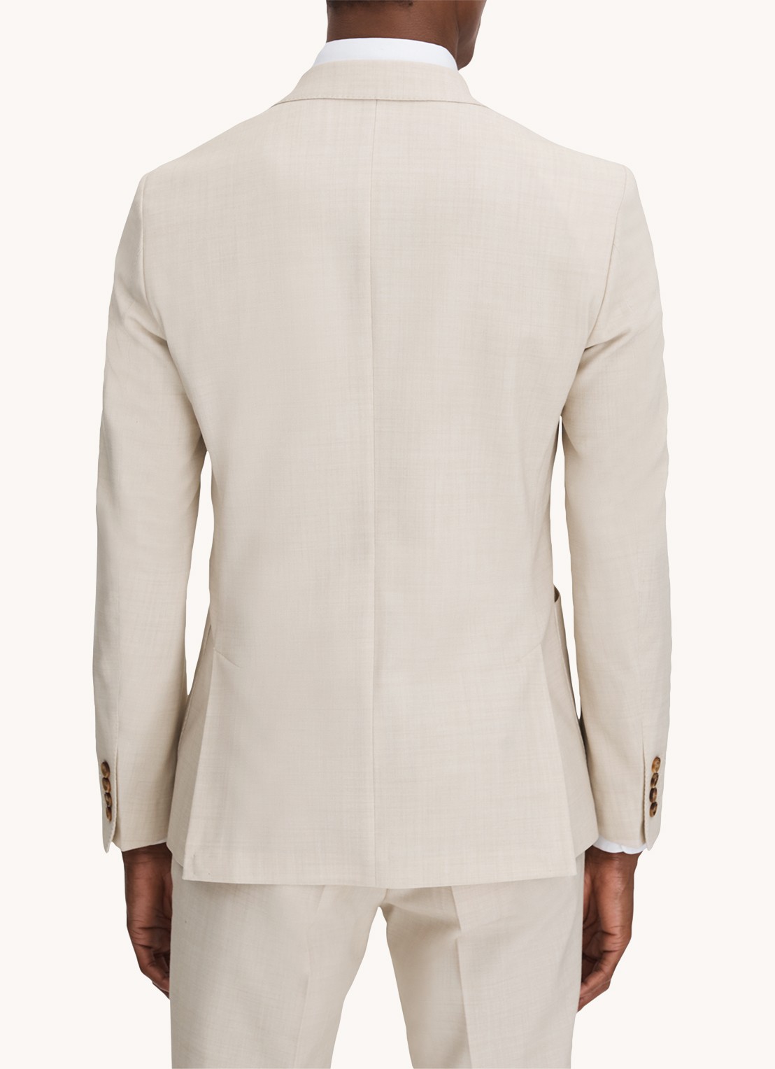Reiss Belmont double-breasted colbert in wolblend - achterkant 5 beige