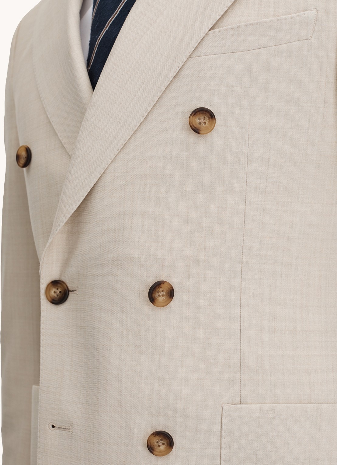 Reiss Belmont double-breasted colbert in wolblend - detail 4 beige