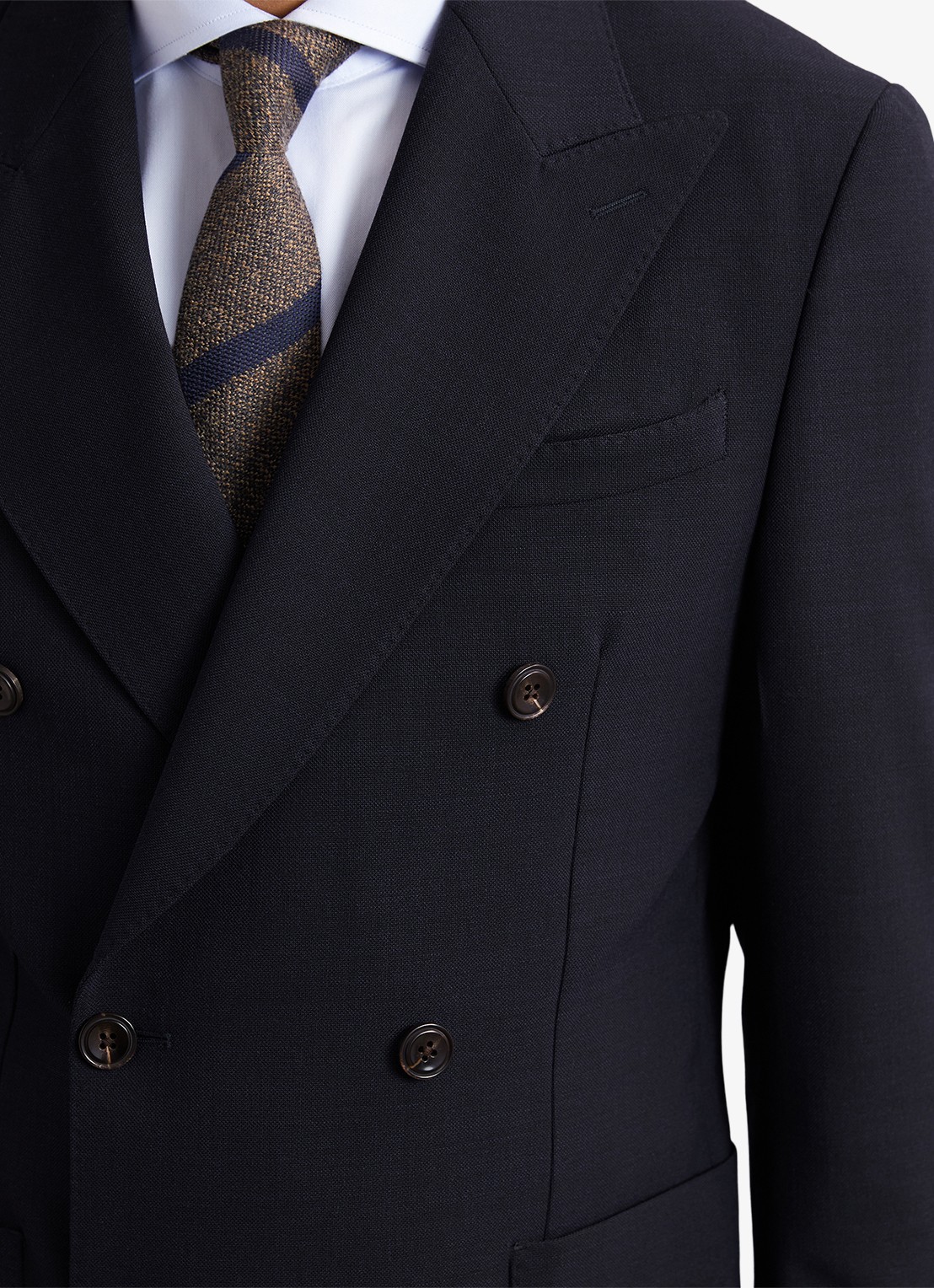 Reiss Belmont double-breasted slim fit colbert in wolblend - detail 5 navy / blauw