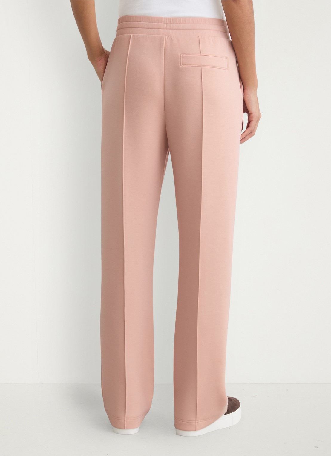 Reiss Bernie high waist straight fit joggingbroek met steekzakken - achterkant 2 roze