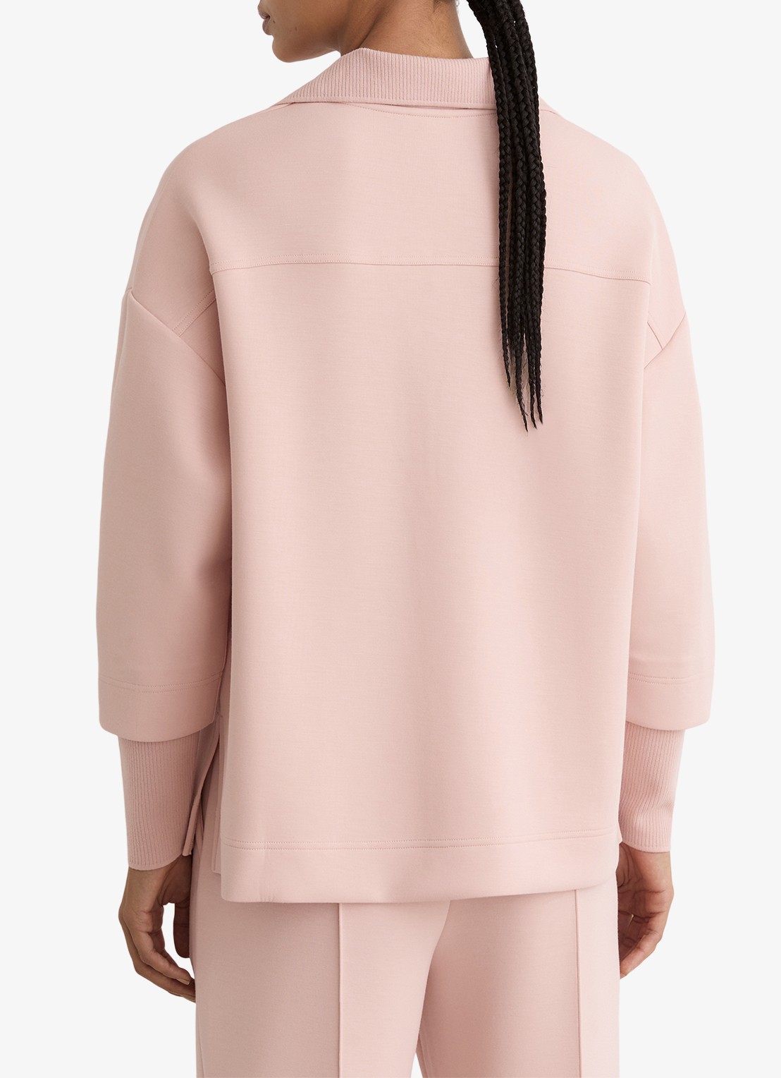 Reiss Bernie pullover met V-hals - achterkant lichtroze