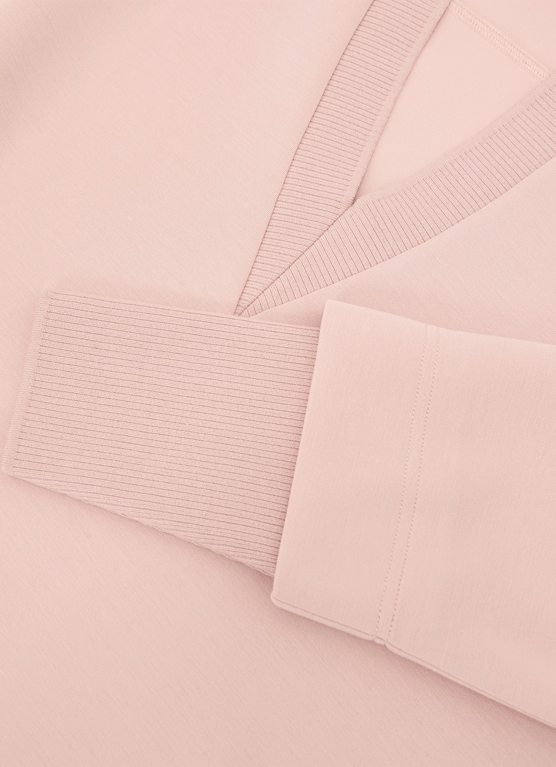 Reiss Bernie pullover met V-hals - detail 5 lichtroze