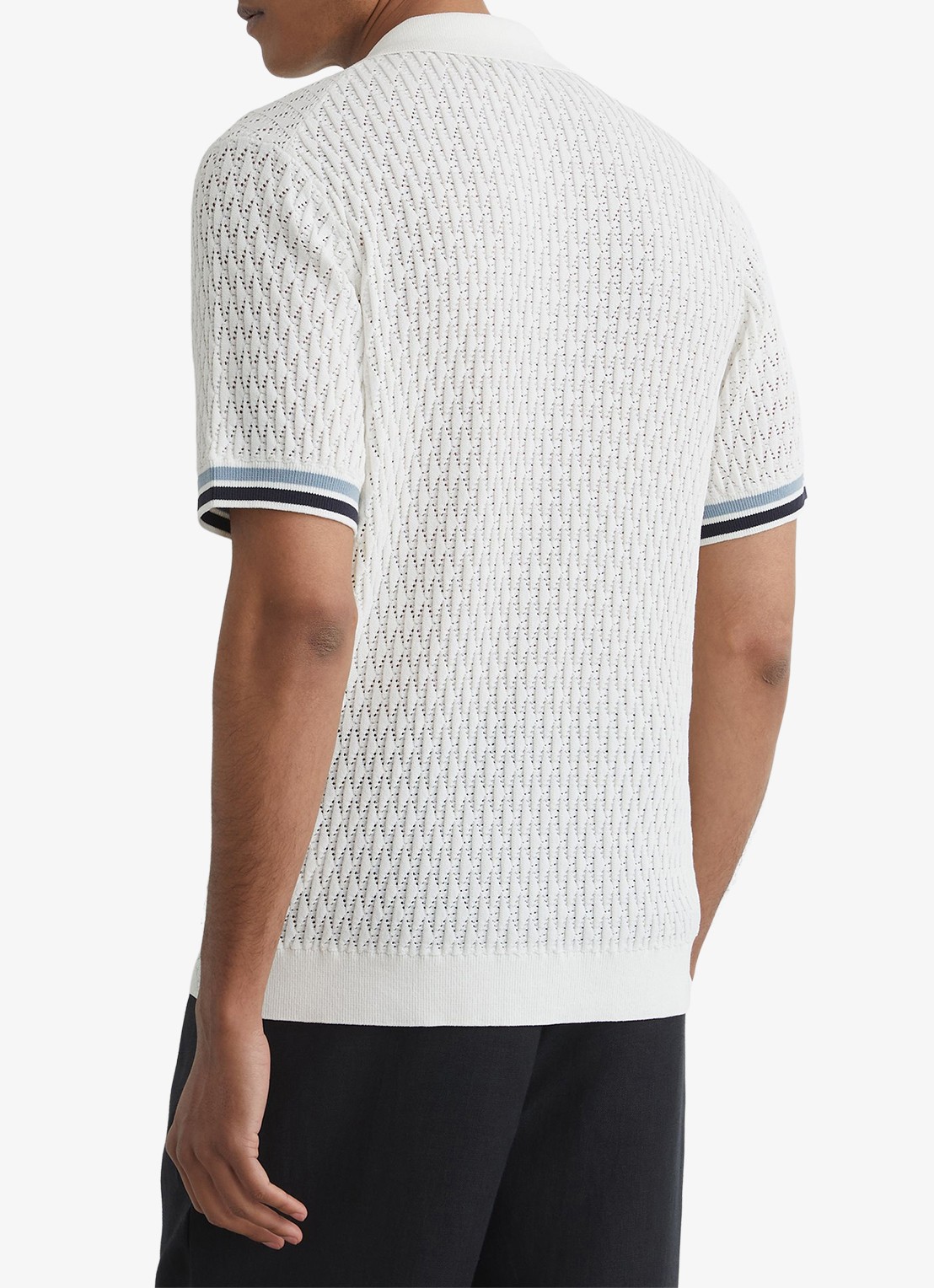 Reiss Bilsby overhemd met structuur - achterkant 4 white / wit