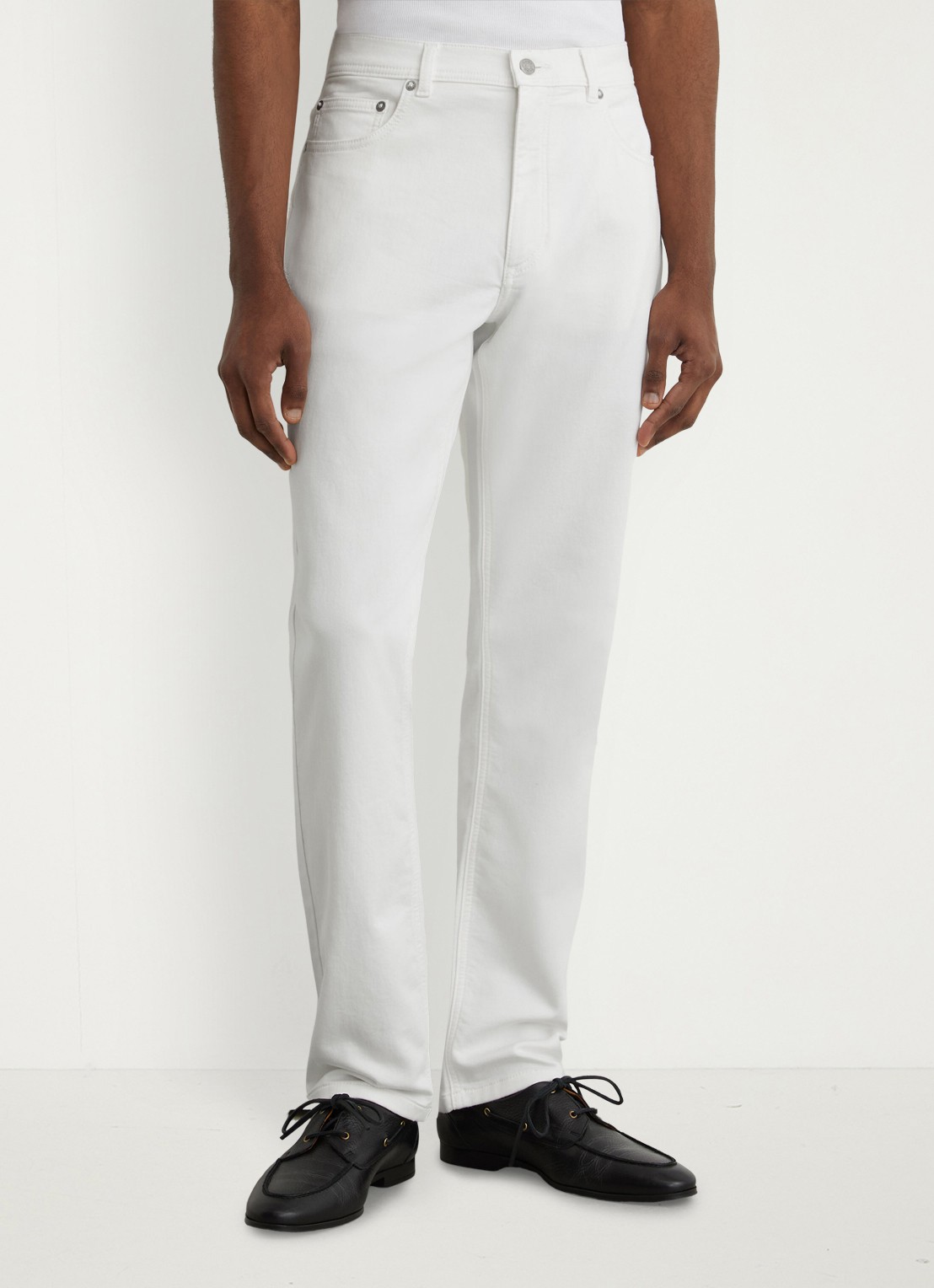 Reiss Bishopgate straight leg jeans met steekzakken - detail 2 white / wit