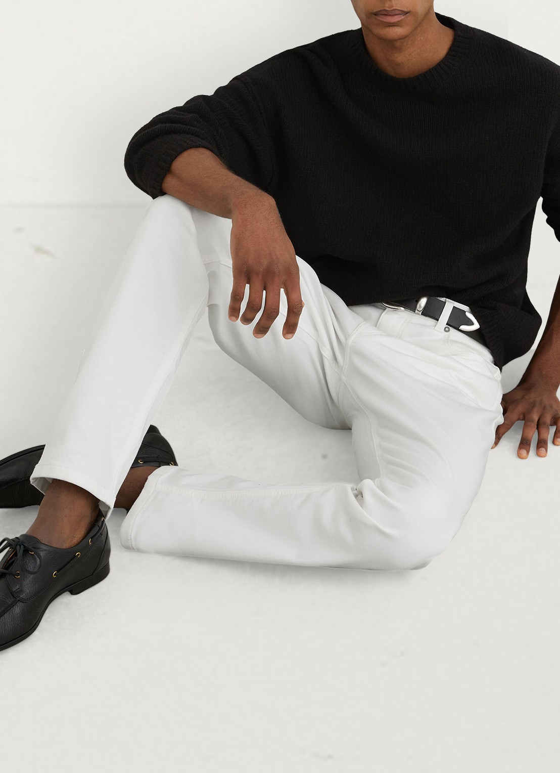 Reiss Bishopgate straight leg jeans met steekzakken - detail 3 white / wit
