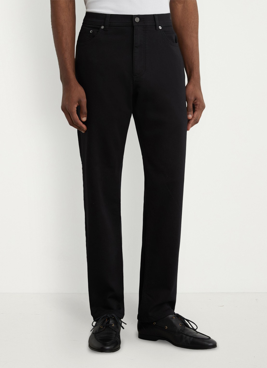 Reiss Bishopgate straight leg jeans met steekzakken - detail 4 zwart