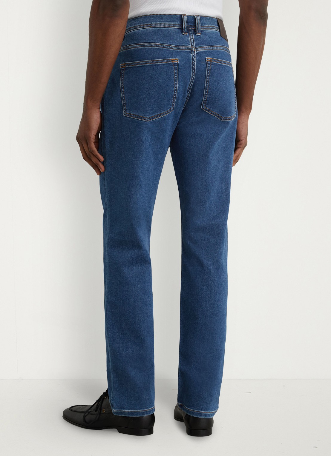 Reiss Bishopgate straight leg jeans met steekzakken - achterkant 3 blauw