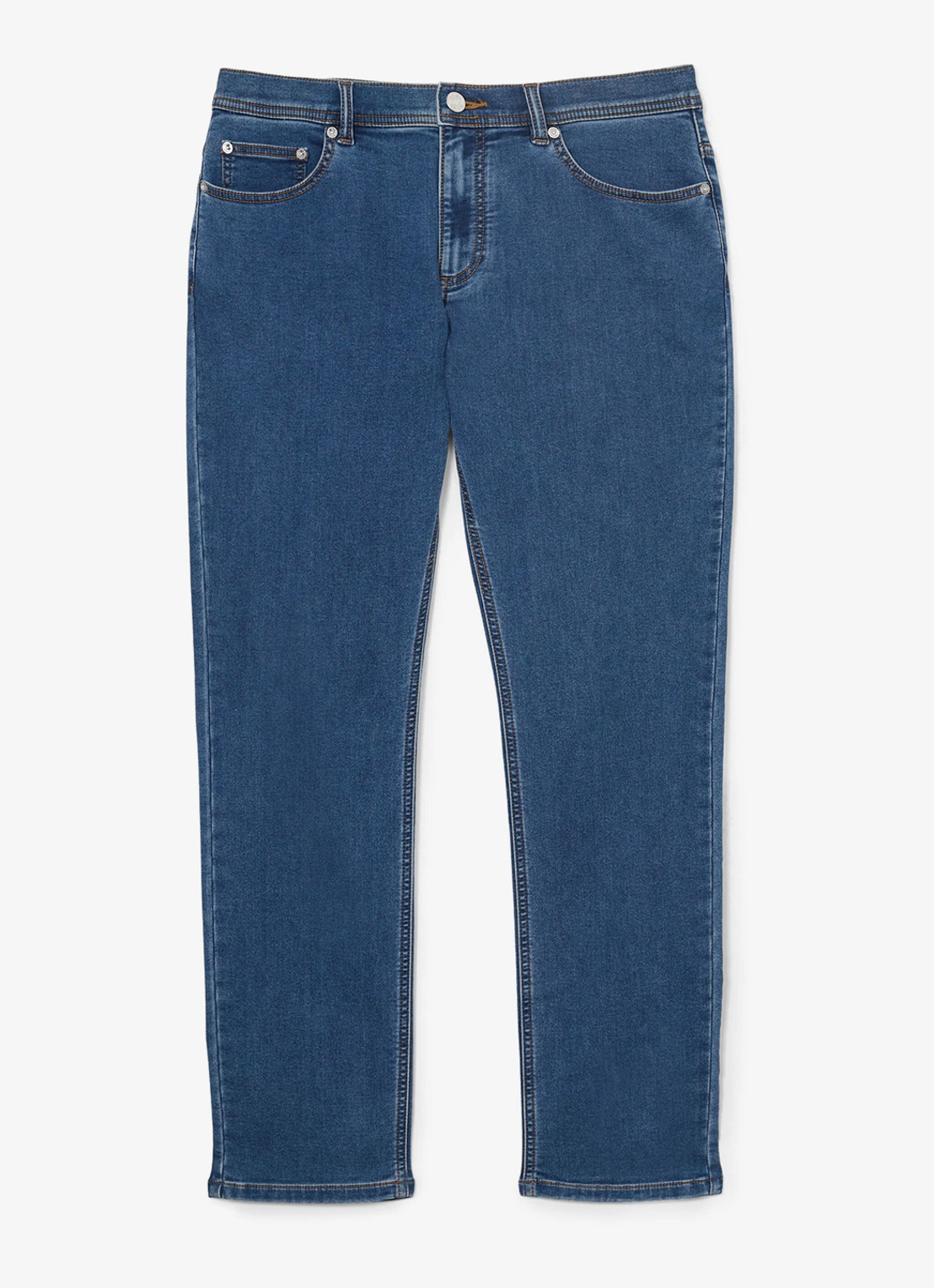 Reiss Bishopgate straight leg jeans met steekzakken - voorkant blauw