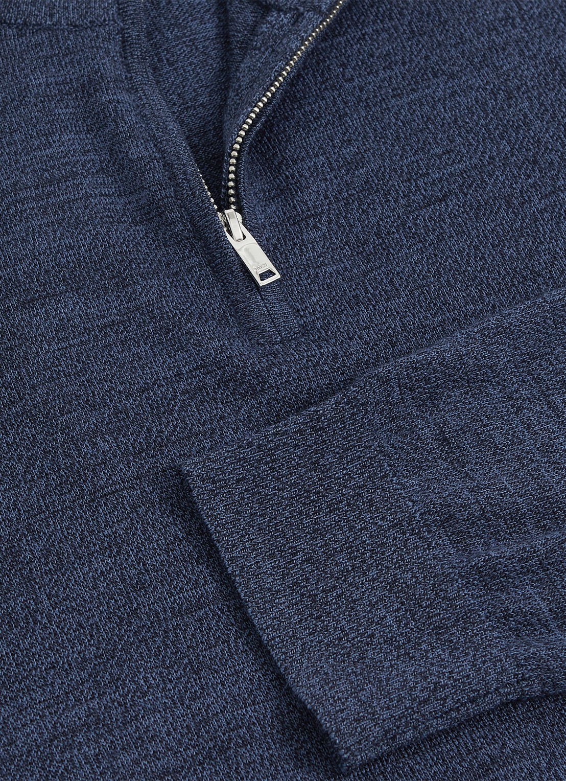 Reiss Blackhall fijngebreide trui met polokraag - detail 8 donkerblauw