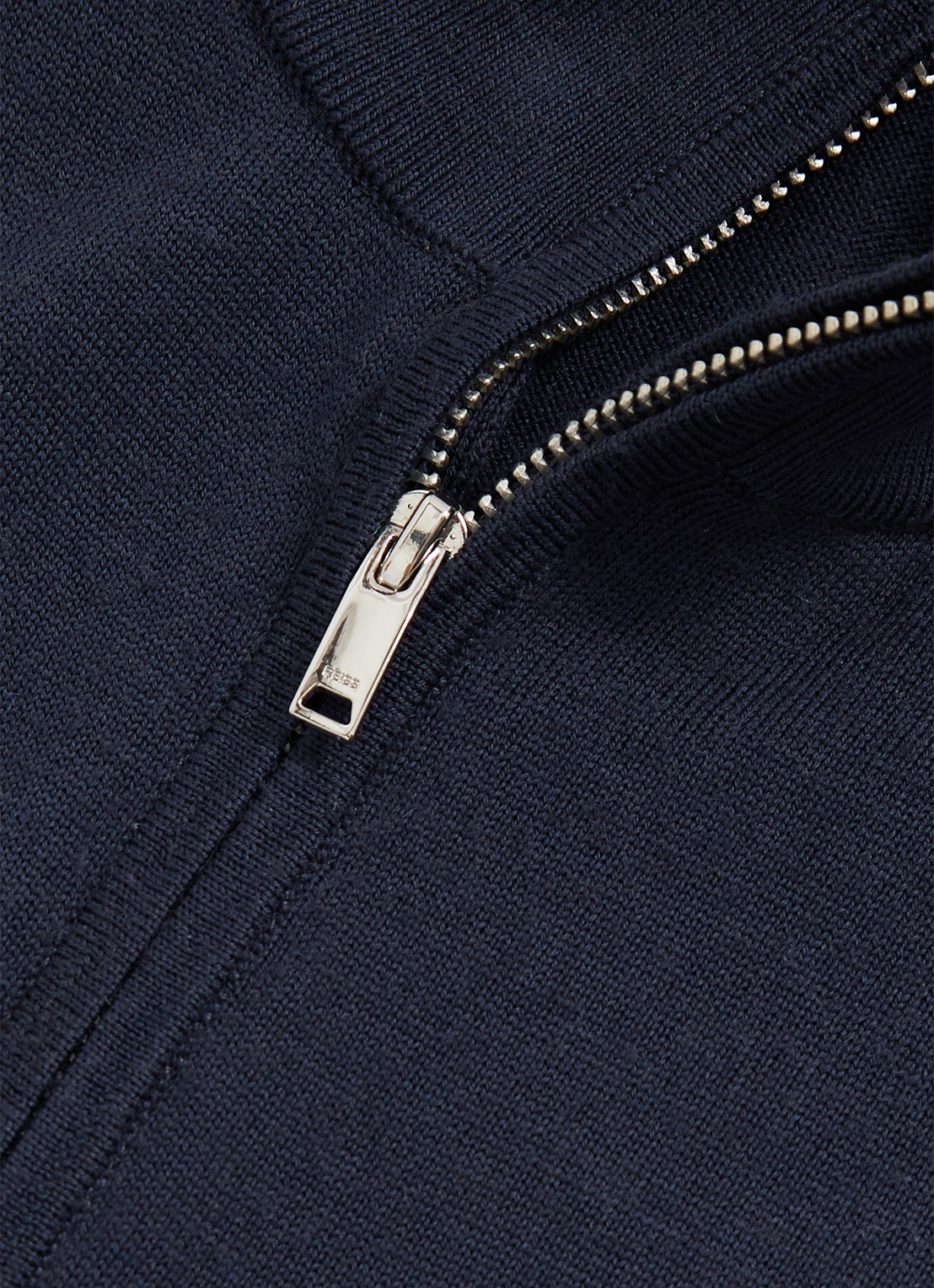Reiss Blackhall fijngebreide trui met polokraag - detail 10 donkerblauw