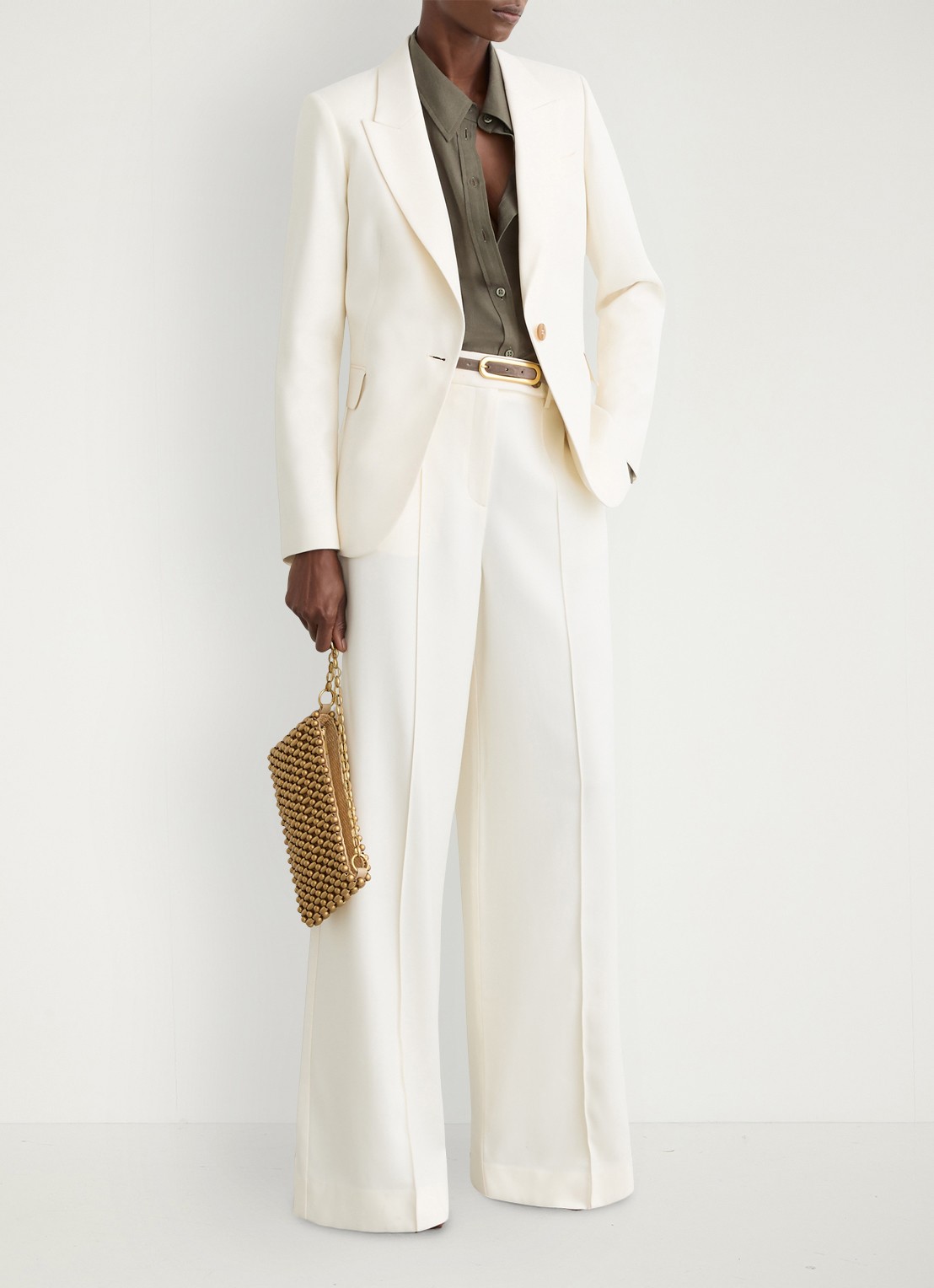 Reiss Blazer met klepzakken - voorkant 5 creme