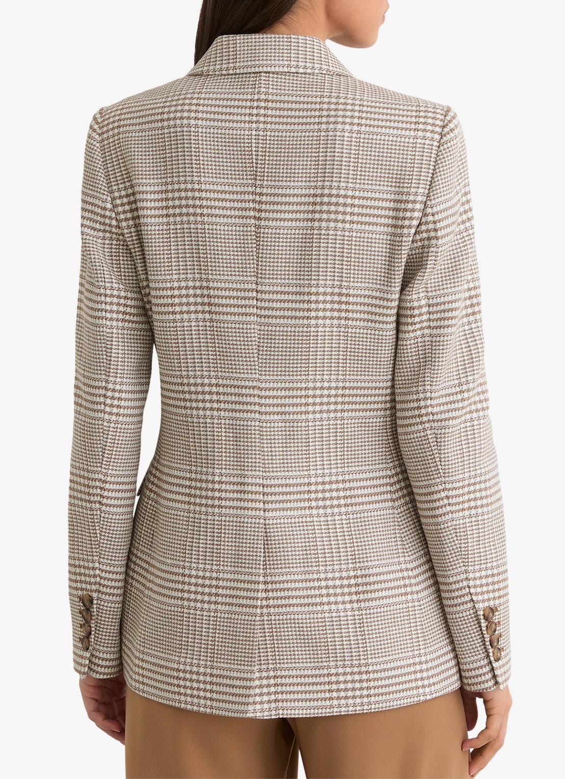 Reiss Blazer met pied-de-poule dessin - achterkant 7 beige