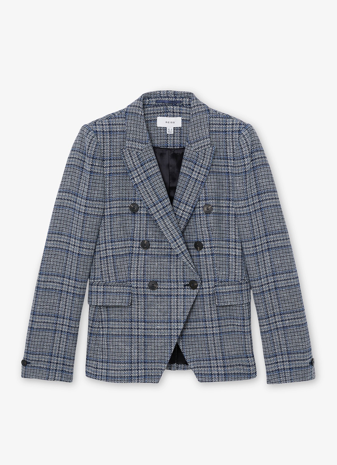 Reiss Blazer met pied-de-poule dessin - voorkant 5 middengrijs