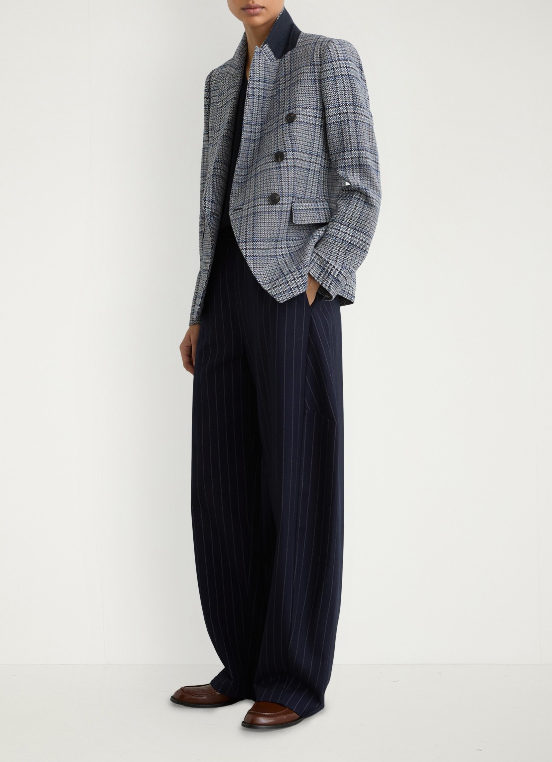 Reiss Blazer met pied-de-poule dessin - voorkant 6 middengrijs