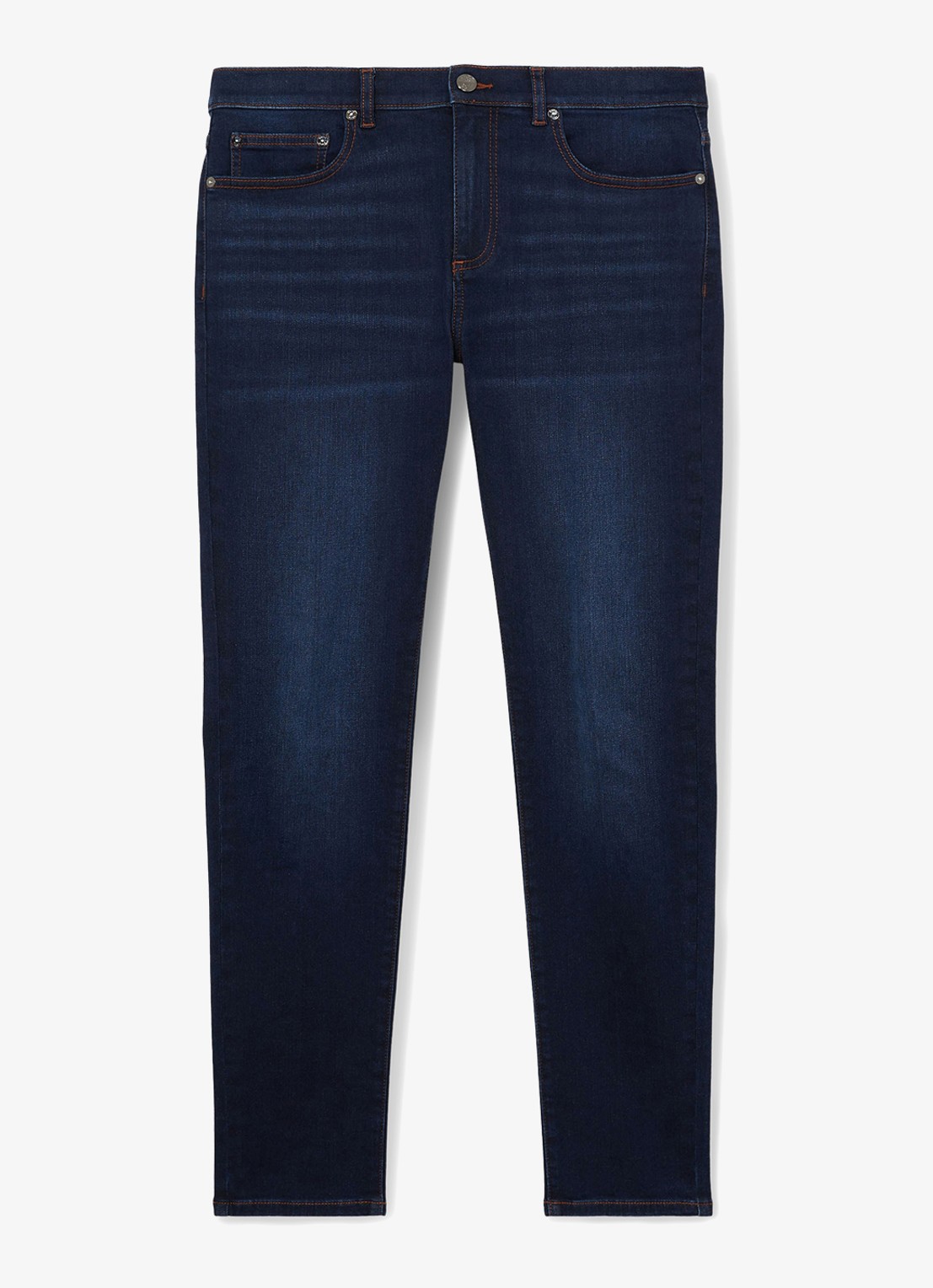 Reiss Bleaker skinny jeans met donkere wassing - voorkant 5 indigo