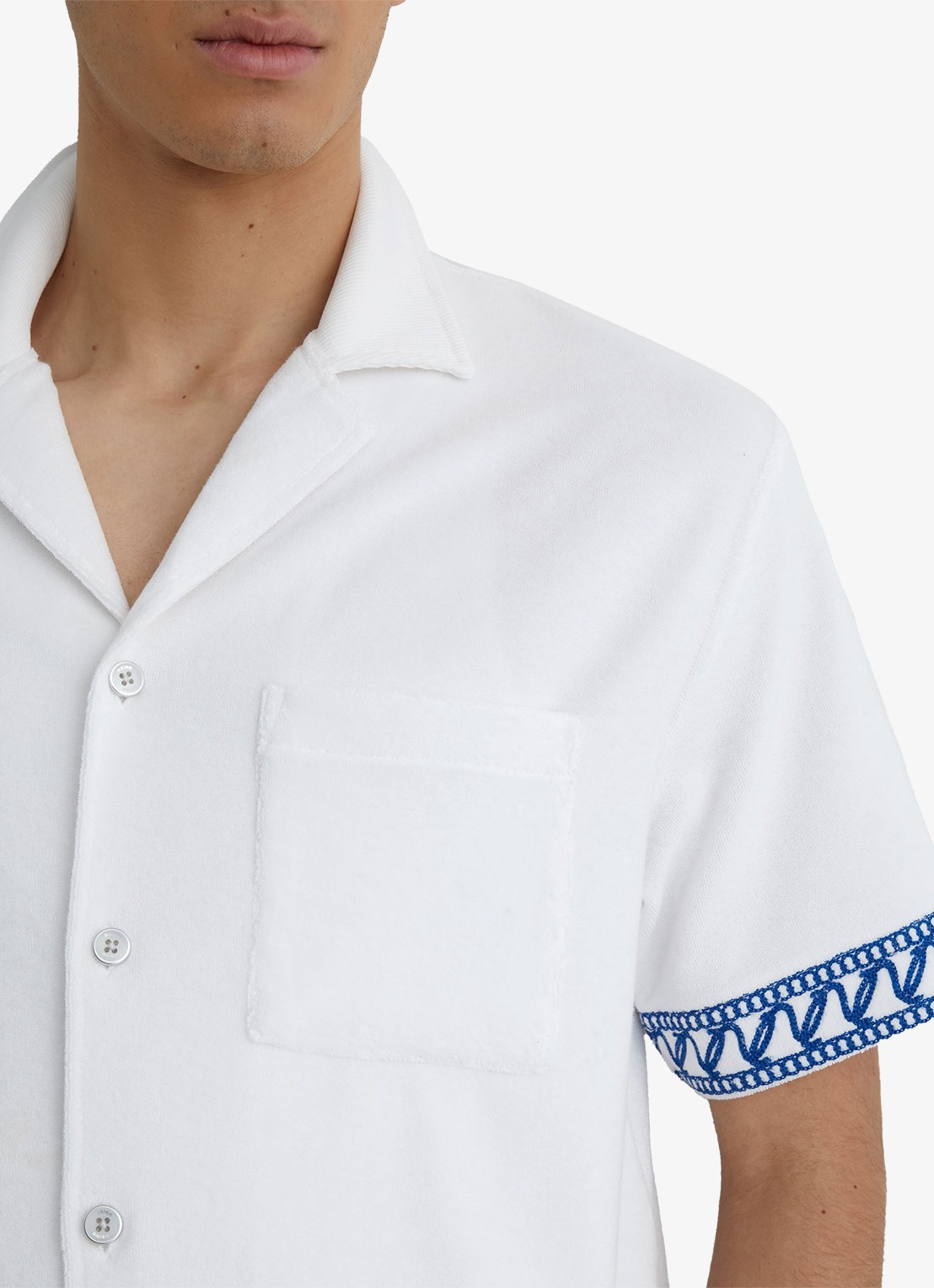 Reiss Bleeker regular fit overhemd met borduring - detail 2 white / wit