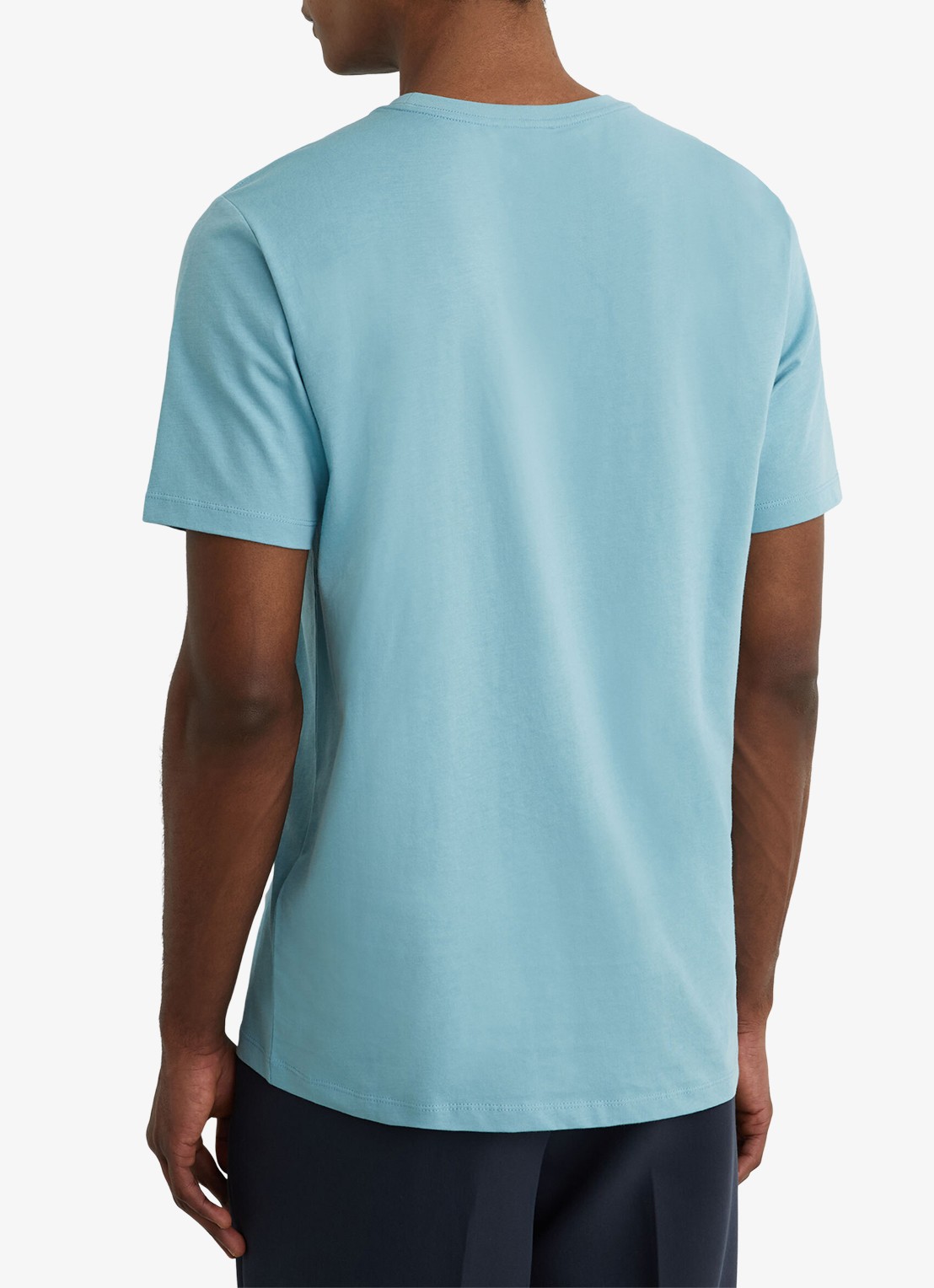 Reiss BLESS Katoen Crew-Neck Tailored-Fit T-Shirt - achterkant blauw