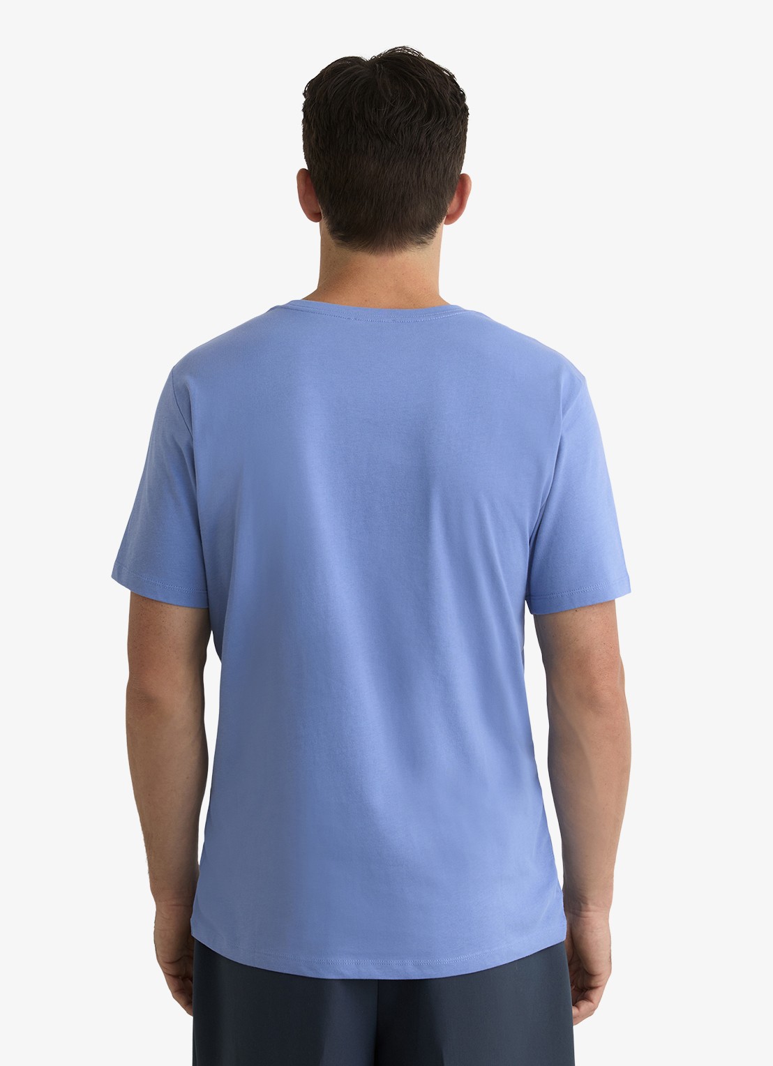 Reiss BLESS Katoen Crew-Neck Tailored-Fit T-Shirt - achterkant 4 blauw