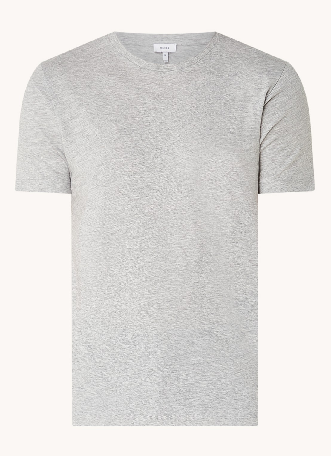 Reiss Bless T-shirt met gemêleerd dessin - voorkant grijsmele