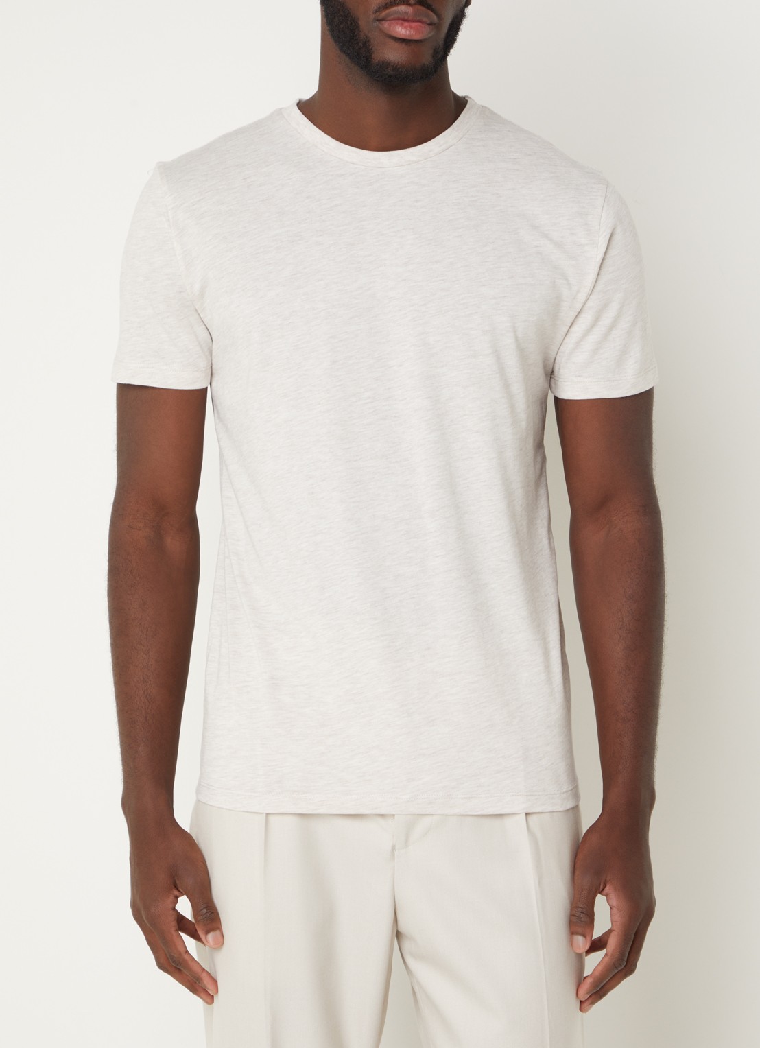 Reiss Bless T-shirt met gemêleerd dessin - detail 2 khaki