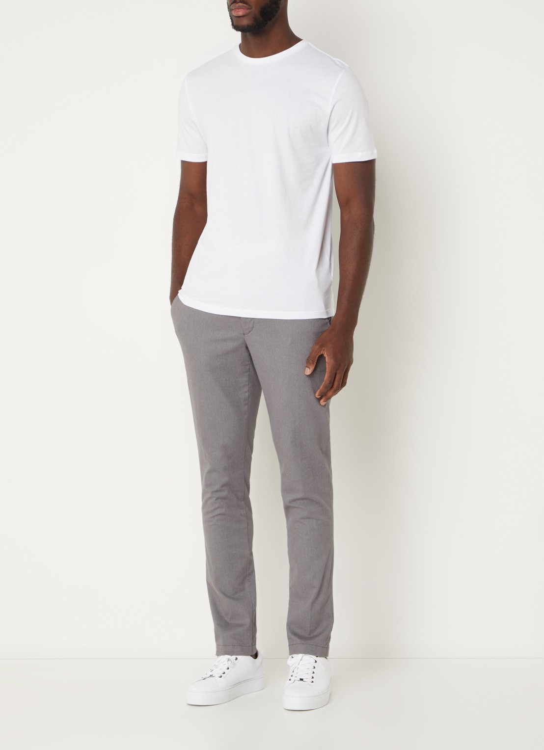 Reiss Bless T-shirt met ronde hals in 3-pack - voorkant 3 white / wit