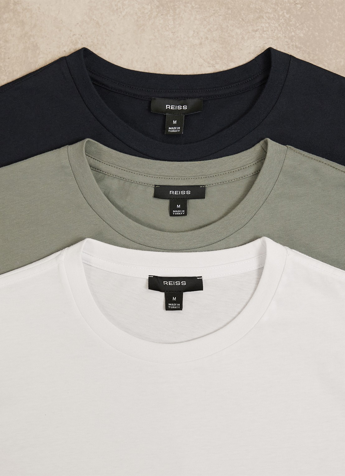 Reiss Bless T-shirt met ronde hals in 3-pack - detail 7 zwart