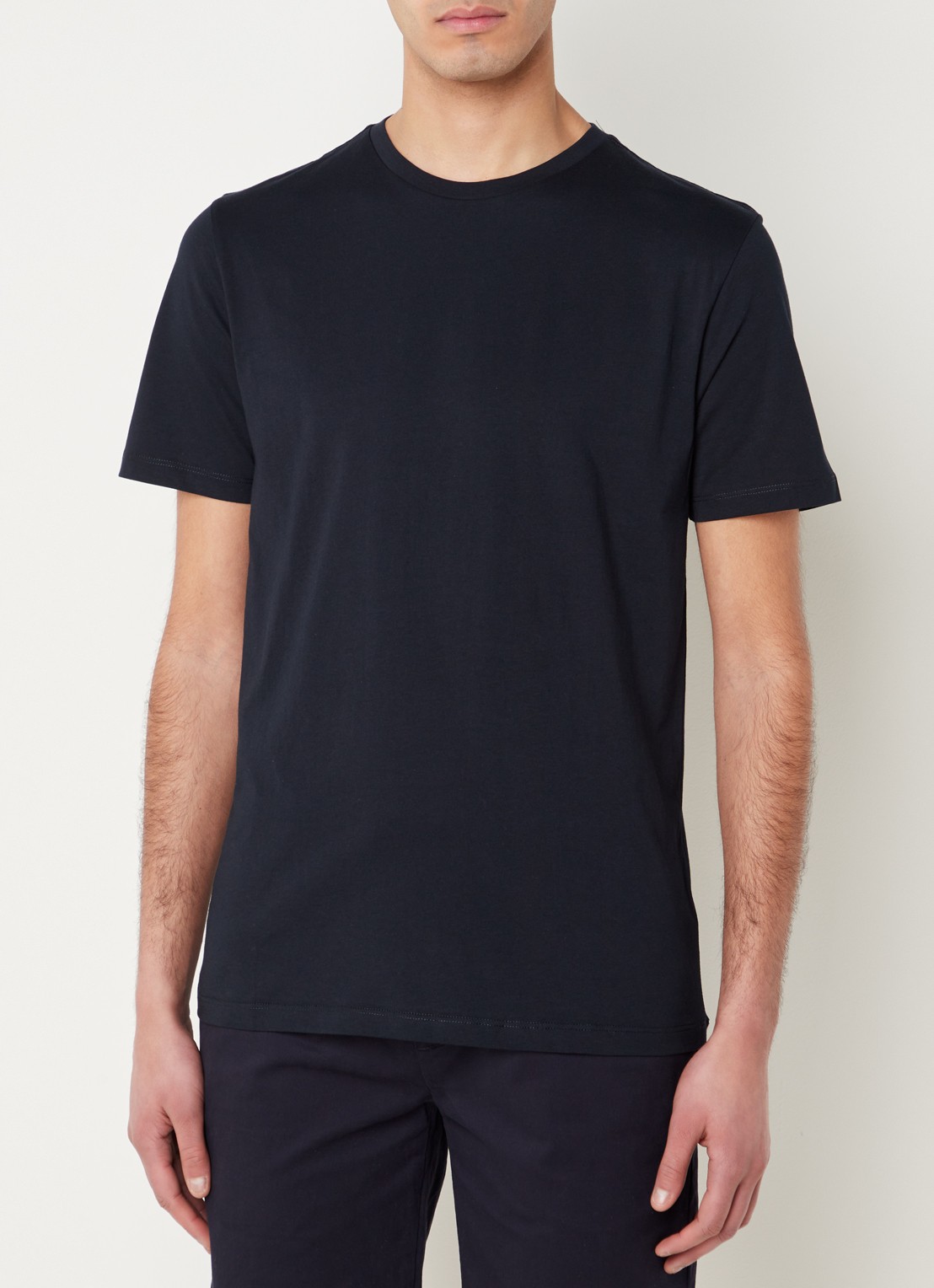 Reiss Bless T-shirt met ronde hals   - detail 4 donkerblauw
