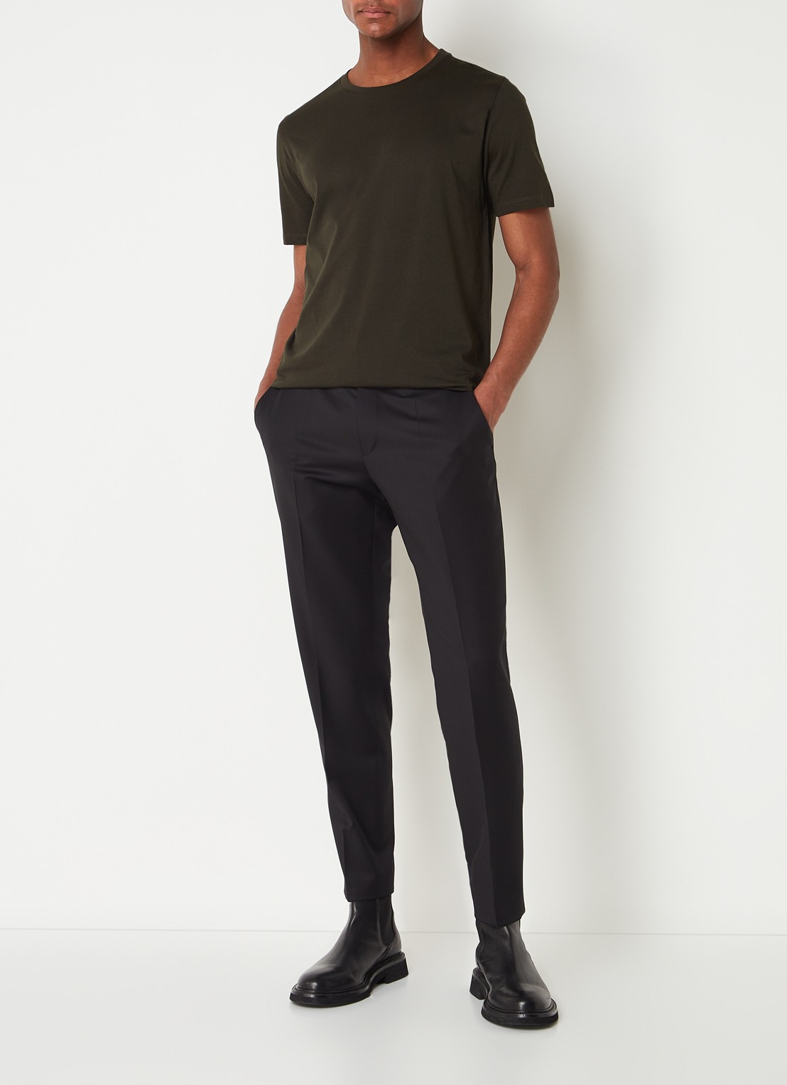 Reiss Bless T-shirt met ronde hals   - voorkant 3 groen