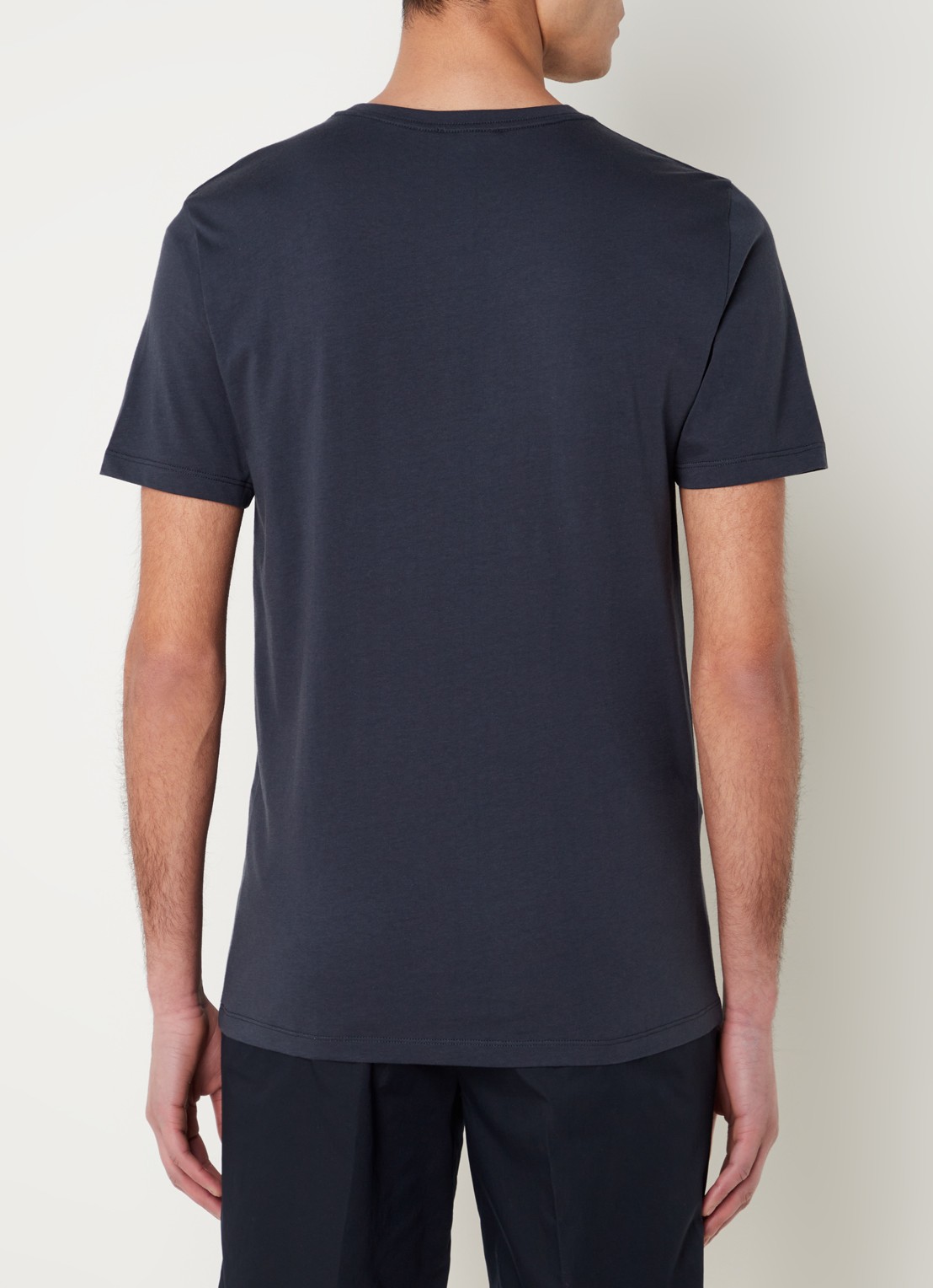 Reiss Bless T-shirt van katoen - achterkant donkerblauw