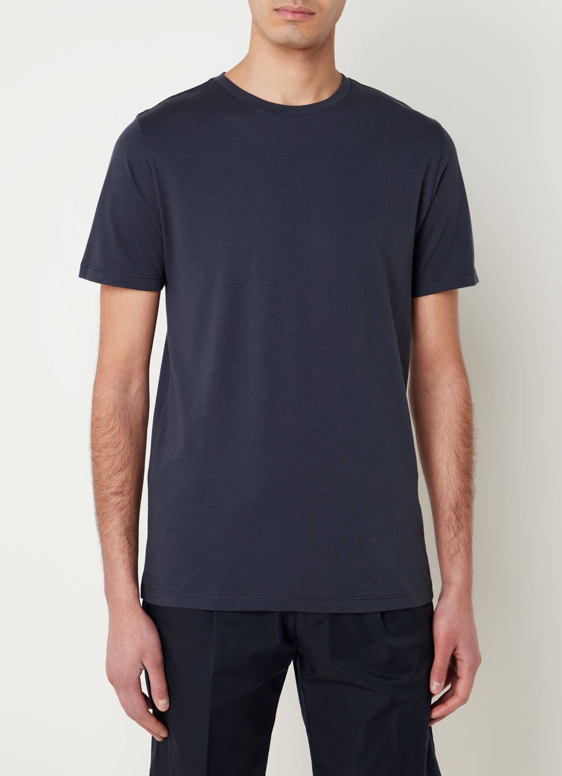 Reiss Bless T-shirt van katoen - detail 4 donkerblauw