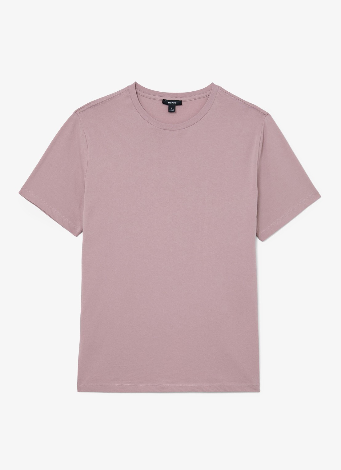 Reiss Bless tailored fit T-shirt met ronde hals - voorkant 2 dusty rose / roze