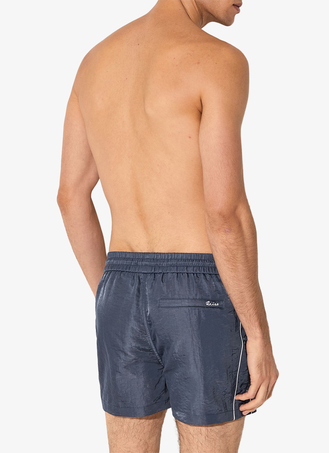 Reiss Breeze zwemshort met logo - achterkant donkerblauw