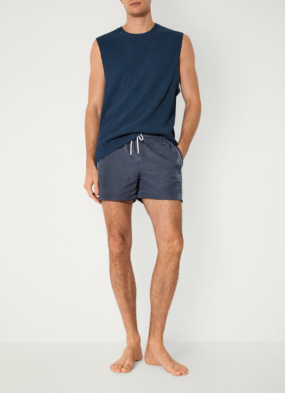 Reiss Breeze zwemshort met logo - voorkant 3 donkerblauw