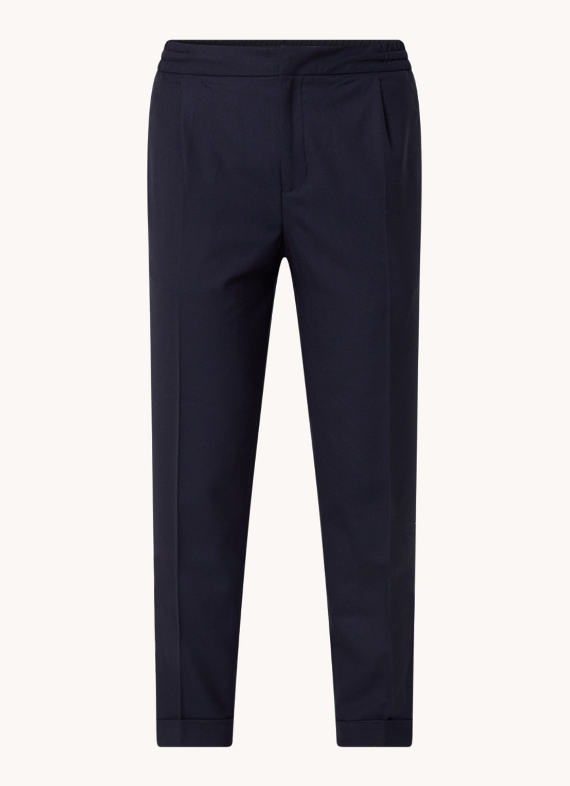 Reiss Brighton tapered fit chino met steekzakken - voorkant 4 donkerblauw