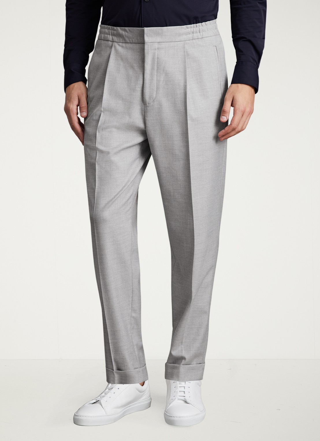 Reiss Brighton tapered fit chino met steekzakken - detail 2 grey / grijs