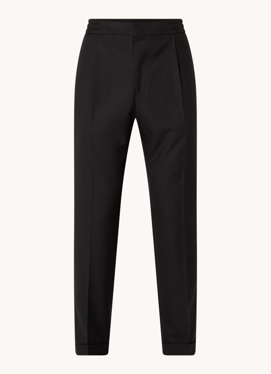 Reiss Brighton tapered fit chino met steekzakken - voorkant 2 black / zwart
