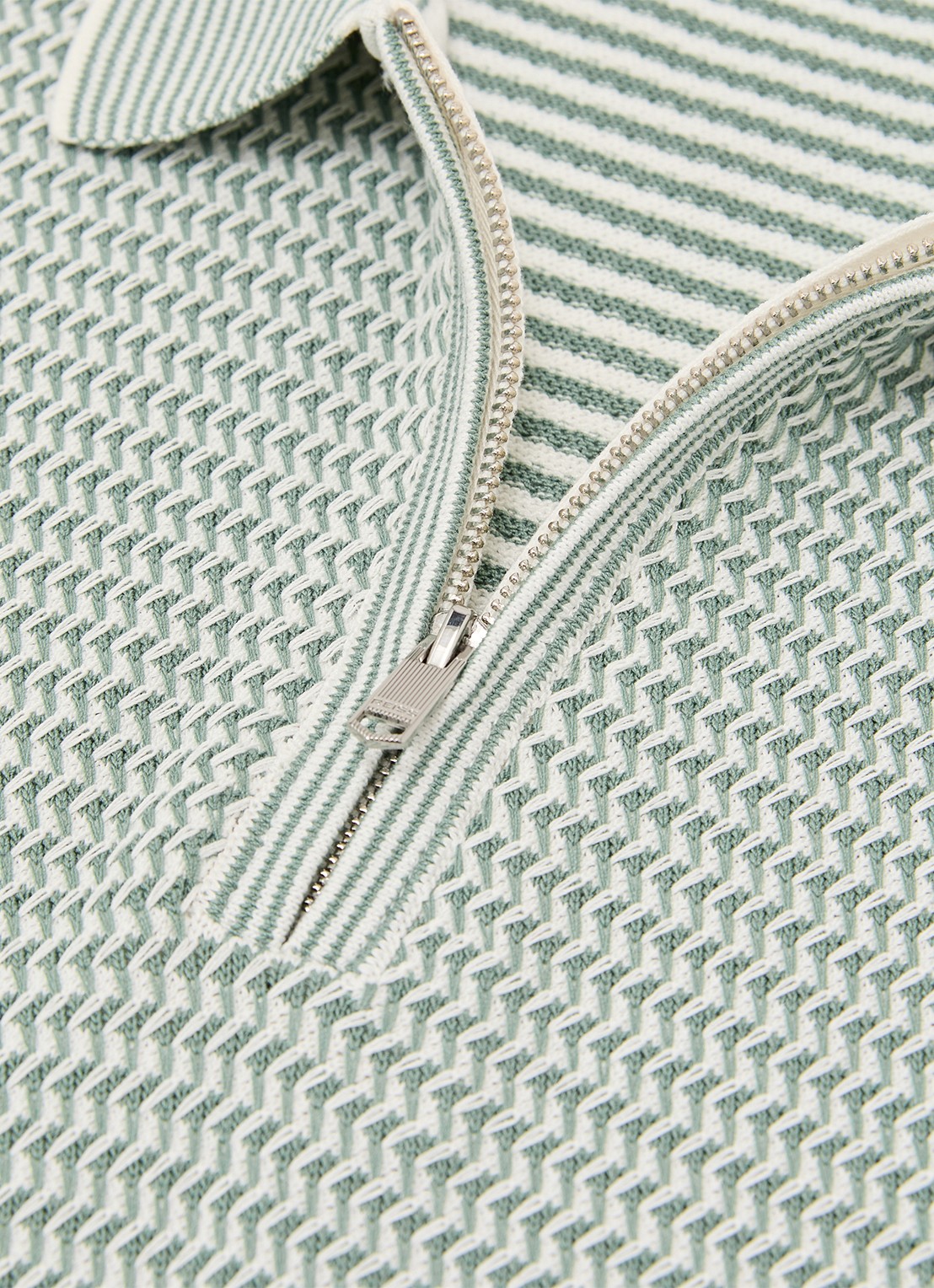 Reiss Brink regular fit polo met structuur - detail 6 groen