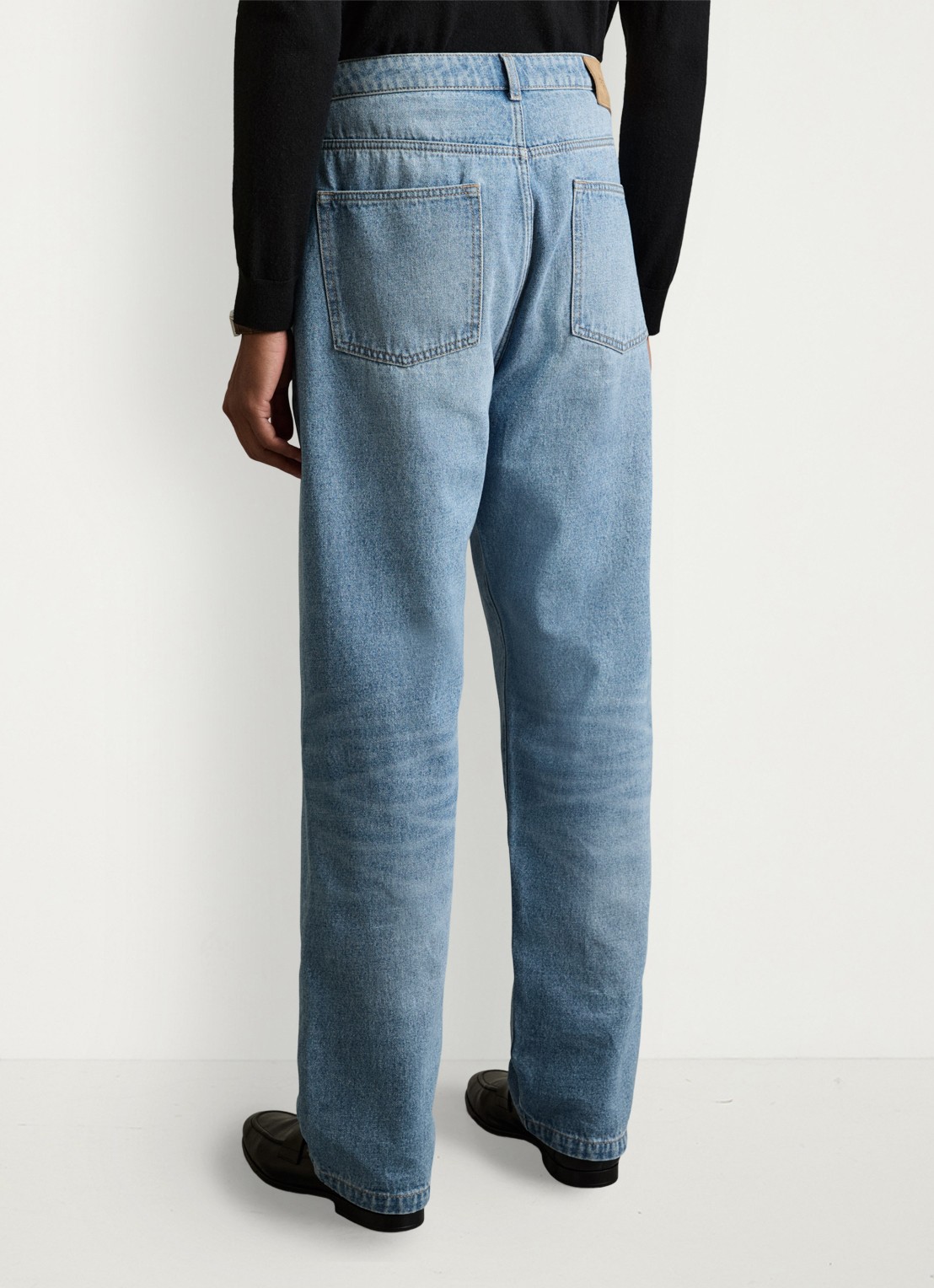 Reiss Broadway loose fit jeans met steekzakken - achterkant 7 denim