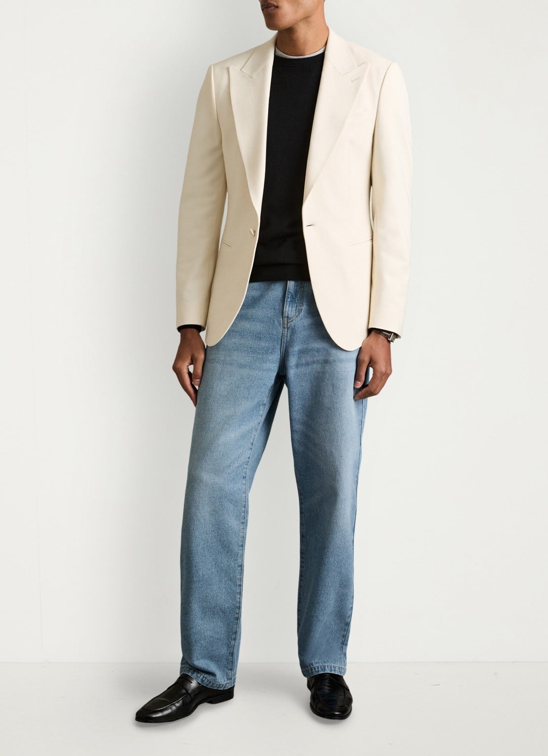 Reiss Broadway loose fit jeans met steekzakken - detail 5 denim
