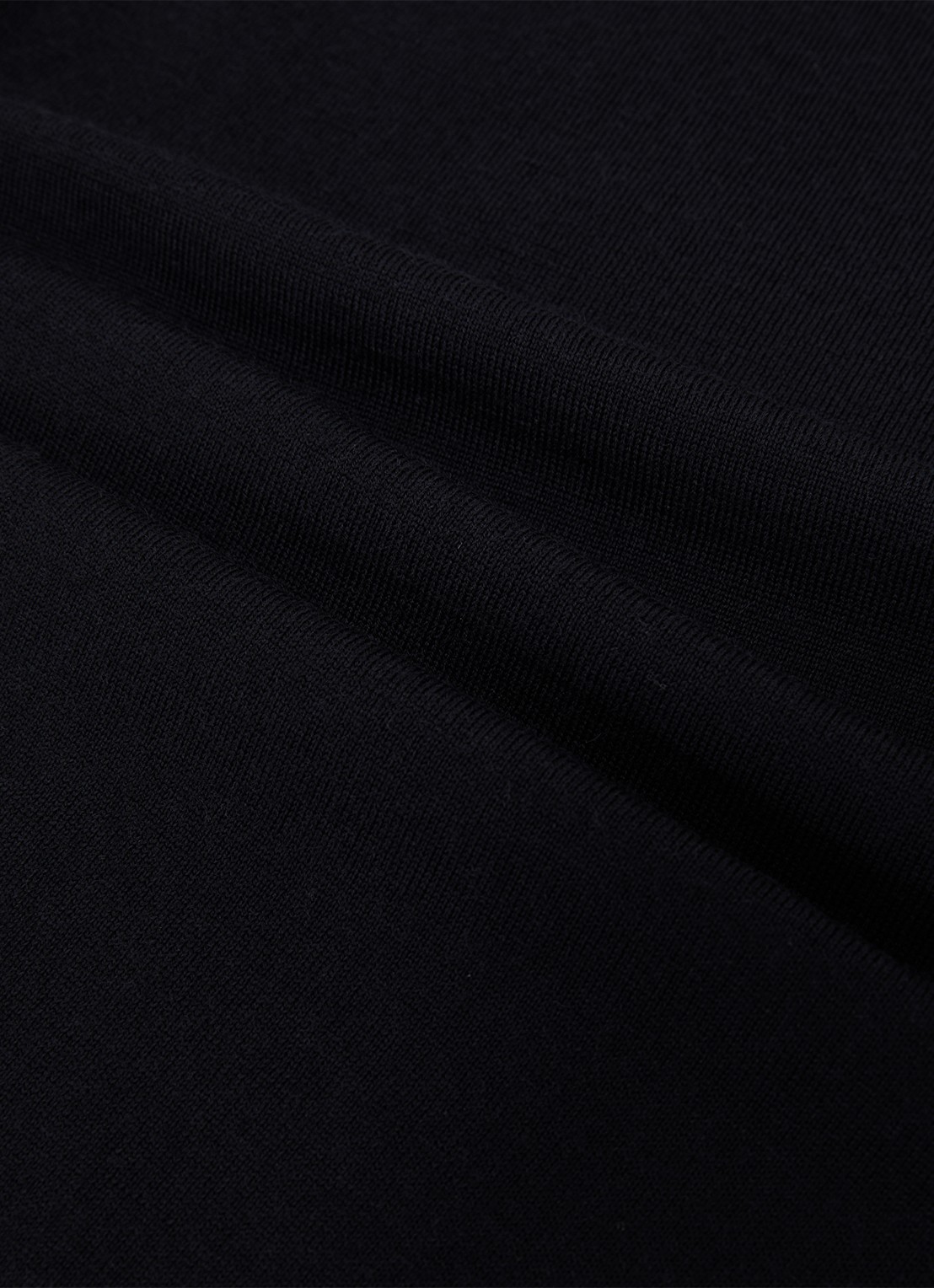 Reiss Brook T-shirt van merino wol met ronde hals - detail 5 navy / blauw