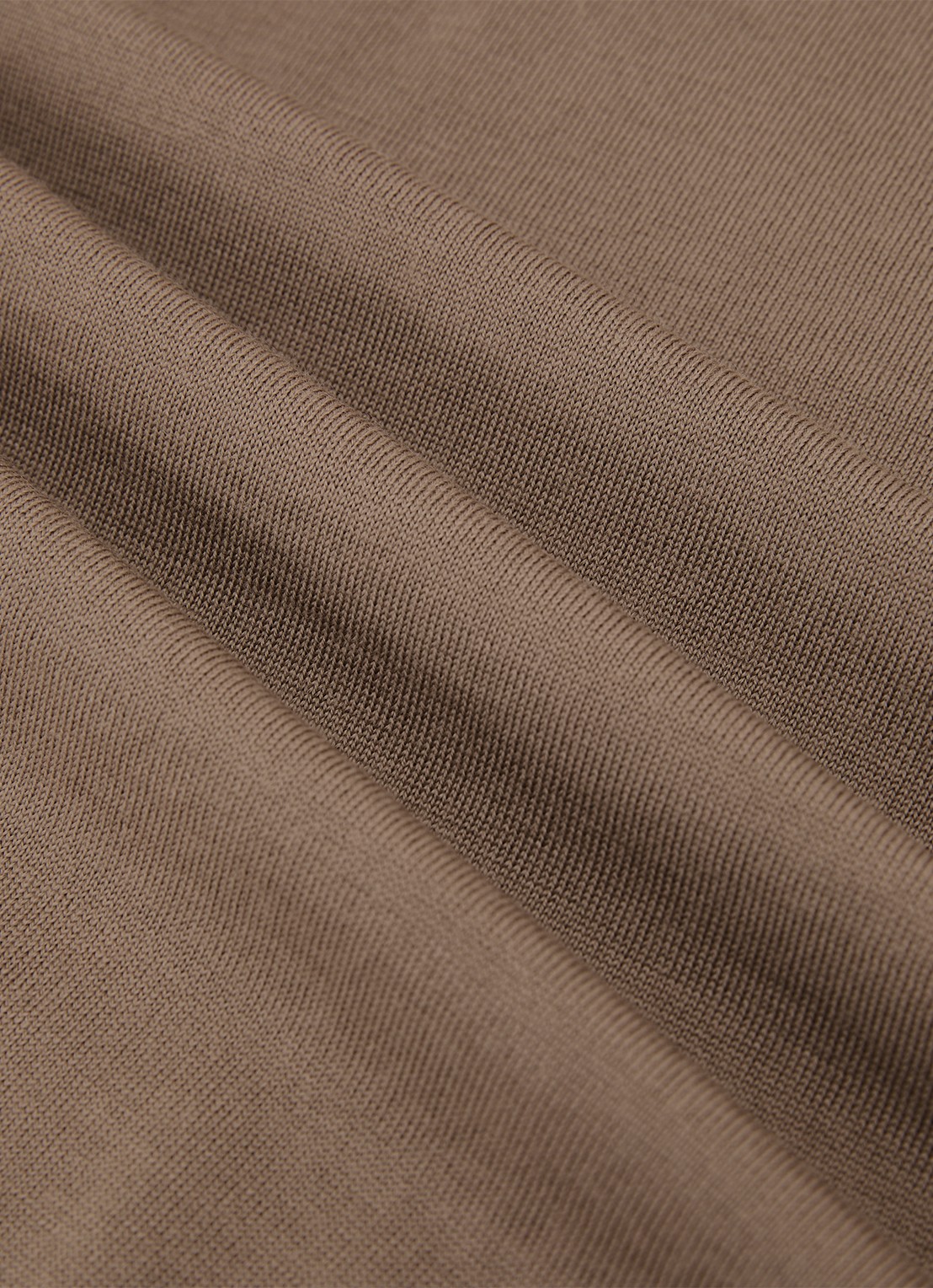 Reiss Brook T-shirt van merino wol met ronde hals - detail 3 bruin
