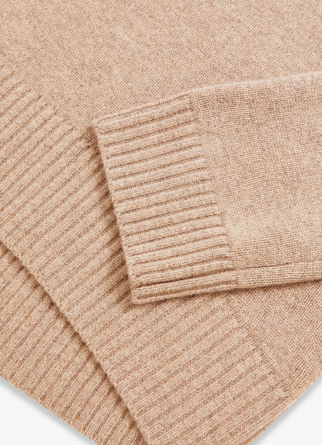 Reiss Brooklyn fijngebreide trui in wolblend - detail 6 beige
