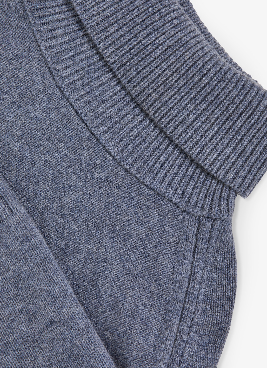 Reiss Brooklyn fijngebreide trui in wolblend - detail 6 blauwgrijs