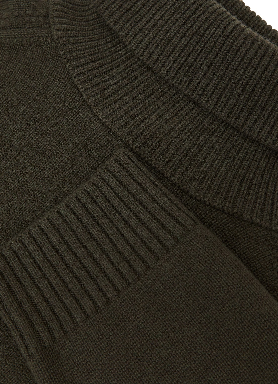 Reiss Brooklyn fijngebreide trui in wolblend - detail 5 khaki