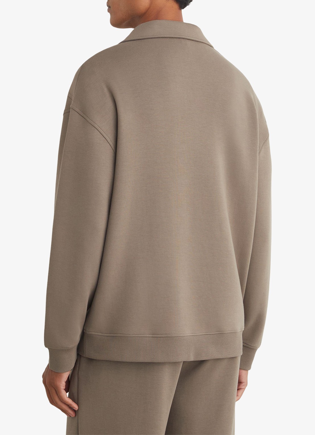 Reiss Brooks sweater met kraag - achterkant 4 zand