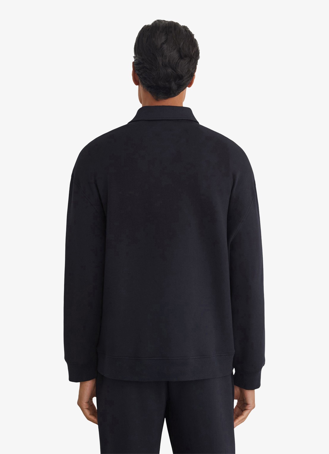 Reiss Brooks sweater met kraag - achterkant 3 indigo