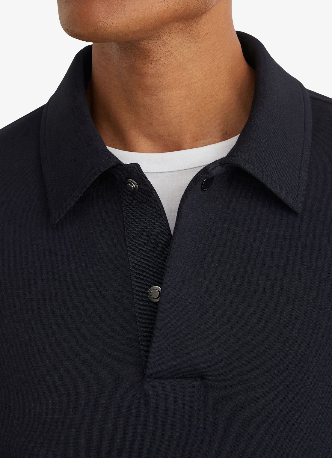 Reiss Brooks sweater met kraag - detail 5 indigo