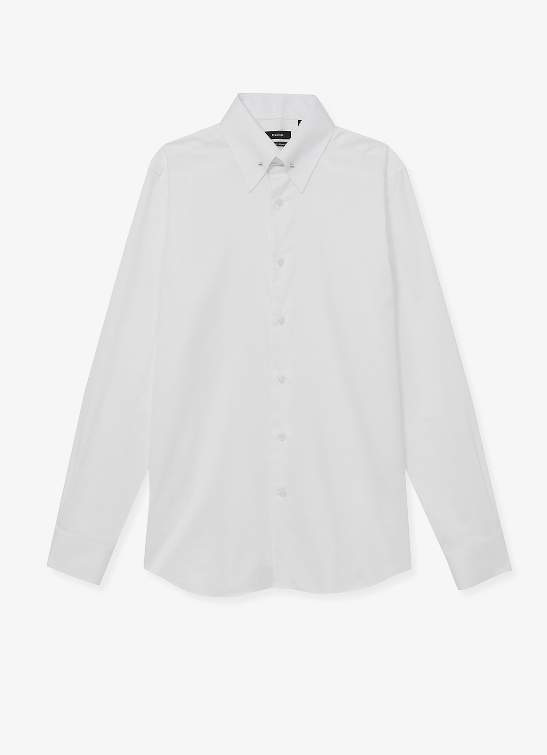 Reiss Caldwell regular fit overhemd van katoen - voorkant 3 white / wit