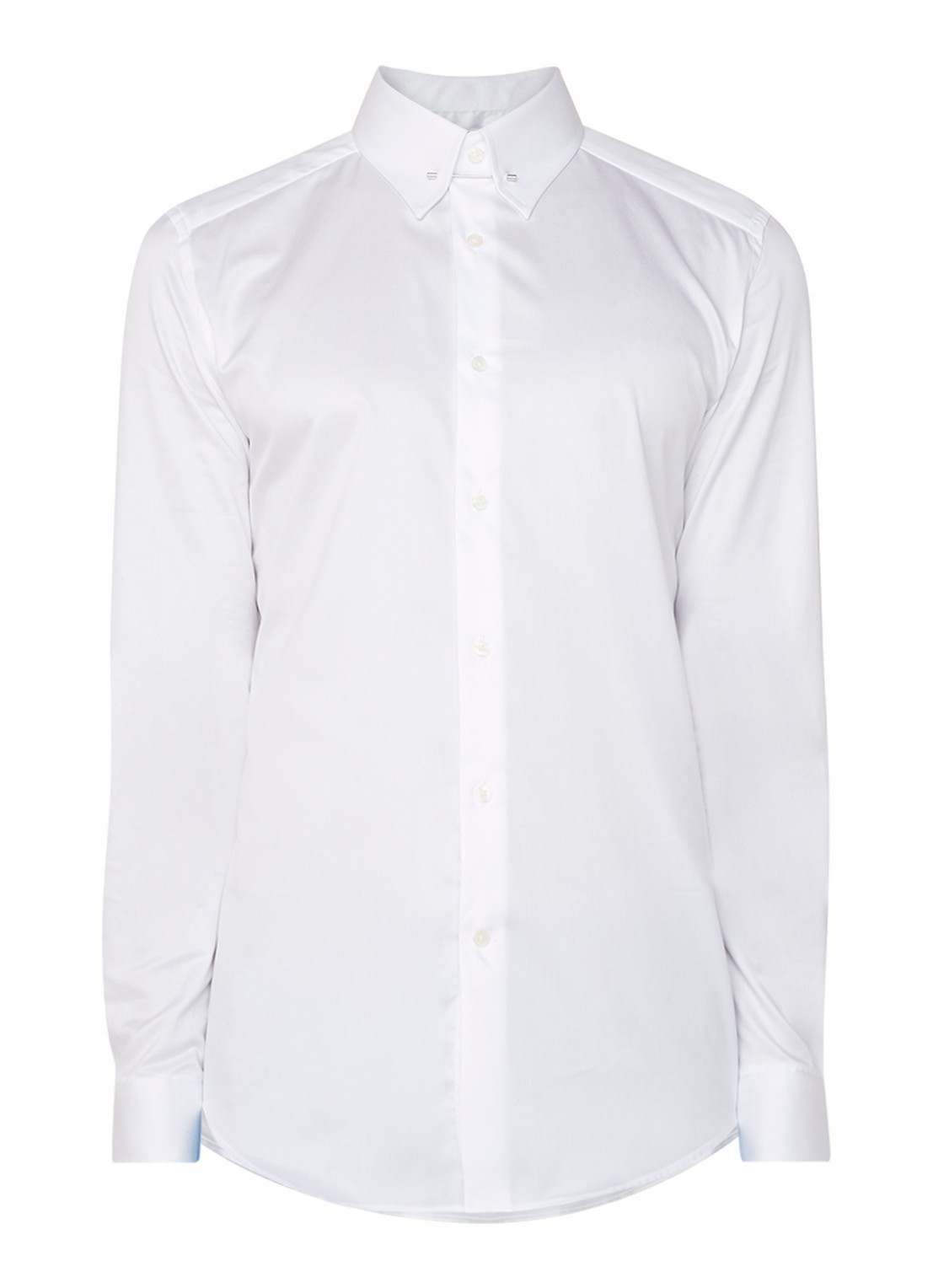 Reiss Caldwell slim fit overhemd met kentkraag en speld - voorkant 4 wit