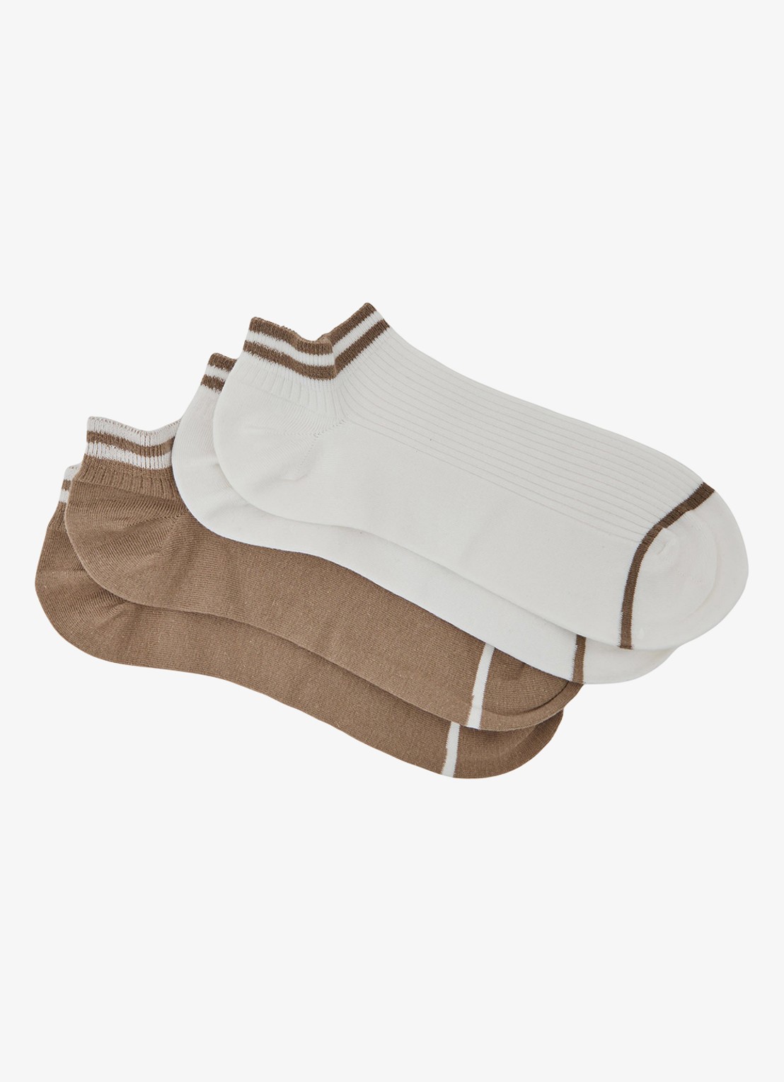 Reiss Calla in katoenblend in 2-pack  - voorkant 3 beige